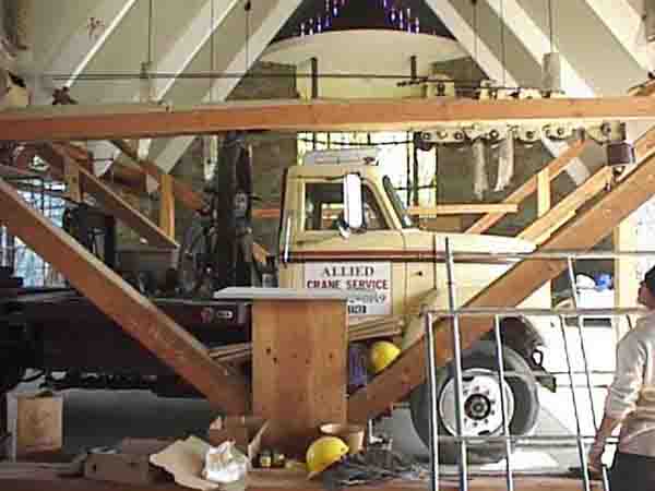 Crane used to Shore up the Beams